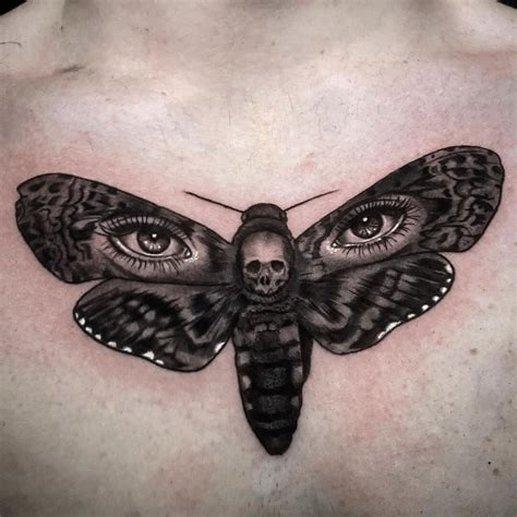 death moth chest piece|50+ Death Moth Tattoo Designs with Meanings